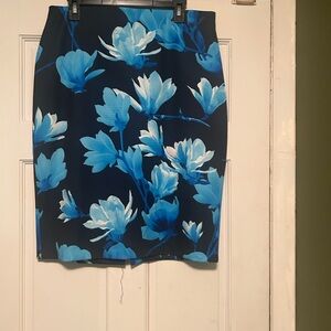 Ashley Stewart Blue Pencil Skirt Knee-Length Cocktail